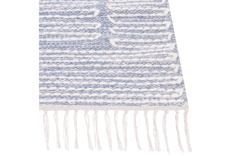 Ansar Bomullsteppe 80x150 cm - Blå - Tekstiler & tepper - Teppe & matte - Moderne matte - Bomullsmatter