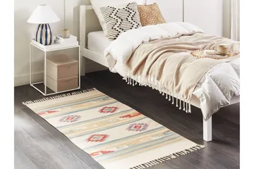 Aparan Bomullsteppe 80x150 cm - Beige - Tekstiler & tepper - Teppe & matte - Moderne matte - Bomullsmatter