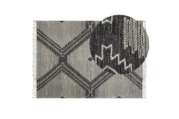 Arbaa Bomullsteppe 140x200 cm - Svart/hvit - Tekstiler & tepper - Teppe & matte - Moderne matte - Bomullsmatter