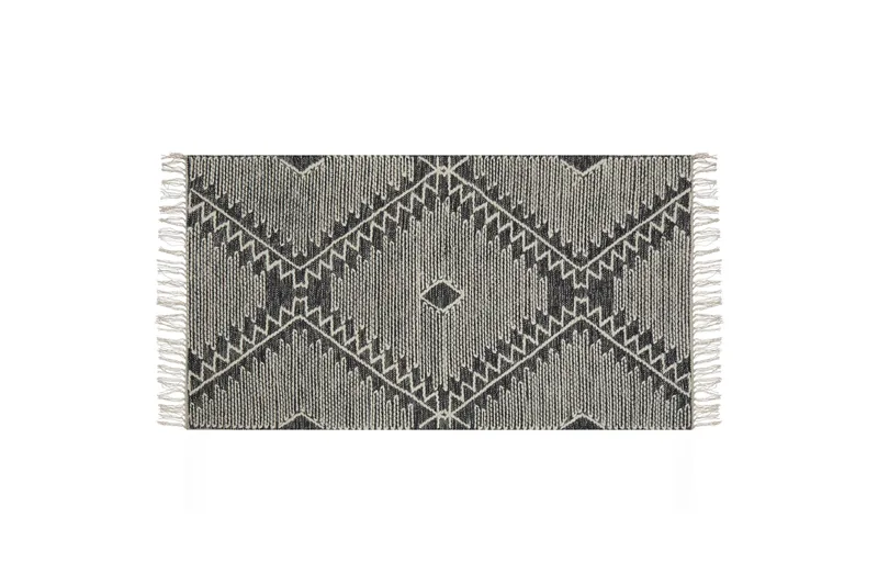 Arbaa Bomullsteppe 140x200 cm, Svart/hvit