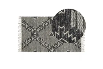 Arbaa Bomullsteppe 80x150 cm - Svart/hvit - Tekstiler & tepper - Teppe & matte - Moderne matte - Bomullsmatter