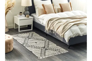 Arbaa Bomullsteppe 80x150 cm - Svart/hvit - Tekstiler & tepper - Teppe & matte - Moderne matte - Bomullsmatter