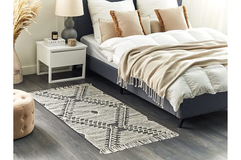 Arbaa Bomullsteppe 80x150 cm - Svart/hvit - Tekstiler & tepper - Teppe & matte - Moderne matte - Bomullsmatter