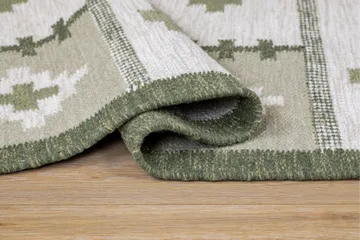 Arvika Ullteppe 140x200 cm Rektangulær - Grønn - Tekstiler & tepper - Teppe & matte - Moderne matte - Ullteppe