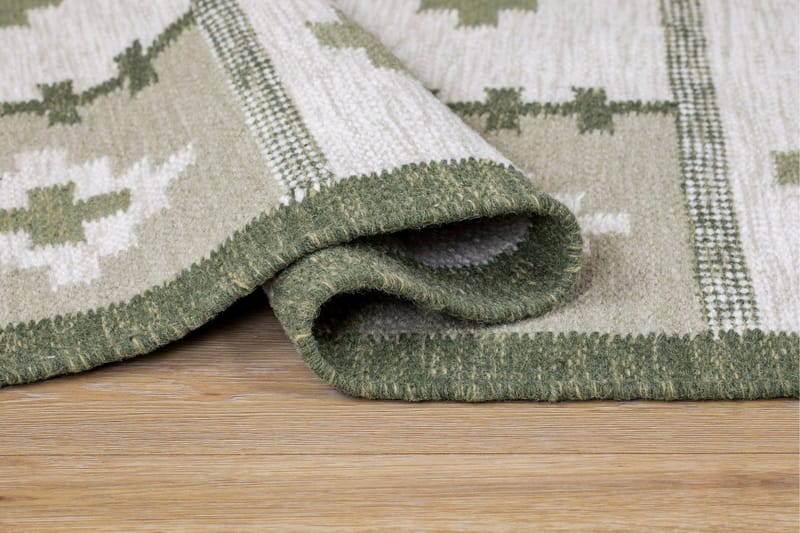 Arvika Ullteppe 140x200 cm Rektangulær - Grønn - Tekstiler & tepper - Teppe & matte - Moderne matte - Ullteppe
