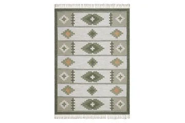 Arvika Ullteppe 140x200 cm Rektangulær - Grønn - Tekstiler & tepper - Teppe & matte - Moderne matte - Ullteppe