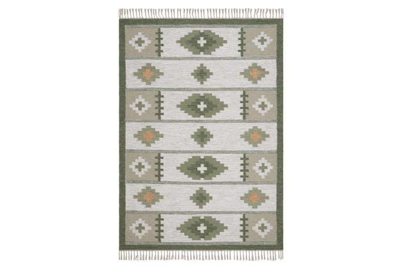 Arvika Ullteppe 140x200 cm Rektangulær - Grønn - Tekstiler & tepper - Teppe & matte - Moderne matte - Ullteppe