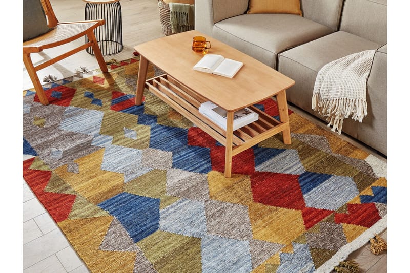 Arzakan Ullteppe 160x230 cm - Rød - Tekstiler & tepper - Teppe & matte - Moderne matte - Ullteppe