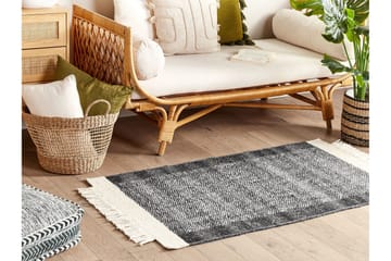 Atlanti Ullteppe 80x150 cm - Svart/hvit - Tekstiler & tepper - Teppe & matte - Moderne matte - Ullteppe