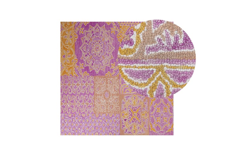 Avanos Ullteppe 200x200 cm - Rosa - Tekstiler & tepper - Teppe & matte - Moderne matte - Ullteppe