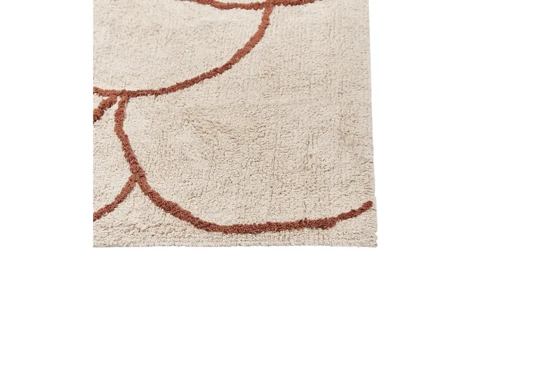 Avdan Bomullsteppe 200x200 cm Kvadratisk - Beige - Tekstiler & tepper - Teppe & matte - Moderne matte - Bomullsmatter