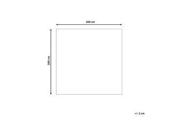 Avdan Bomullsteppe 200x200 cm Kvadratisk - Beige - Tekstiler & tepper - Teppe & matte - Moderne matte - Bomullsmatter