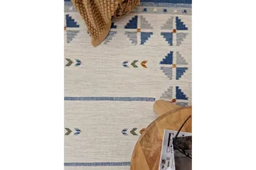 Avesta Ullteppe 140x200 cm Rektangulær - Blå - Tekstiler & tepper - Teppe & matte - Moderne matte - Ullteppe