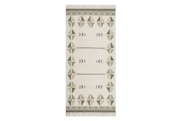 Avesta Ullteppe 80x200 cm Oval - Grønn - Tekstiler & tepper - Teppe & matte - Moderne matte - Ullteppe