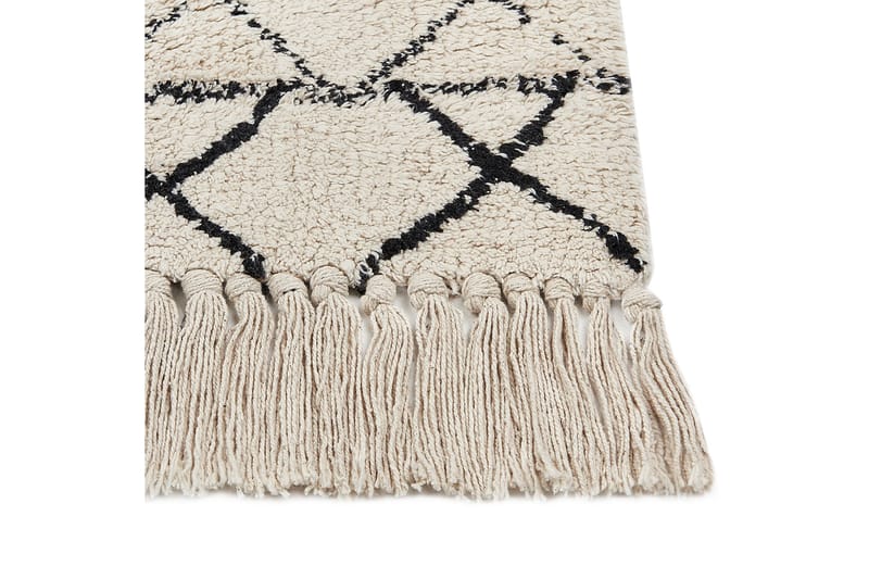 Bacarella Ryeteppe 140x200 cm - Beige - Tekstiler & tepper - Teppe & matte - Moderne matte - Bomullsmatter