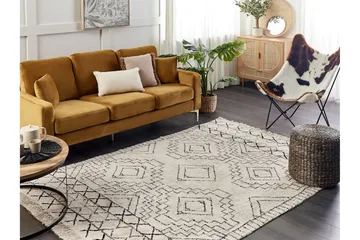 Bacarella Ryeteppe 140x200 cm - Beige - Tekstiler & tepper - Teppe & matte - Moderne matte - Ryetepper