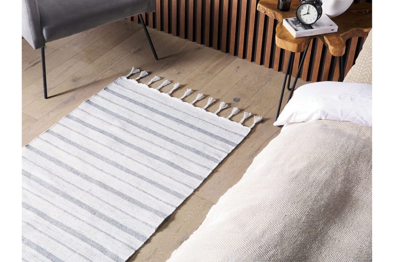 Bademli Ryeteppe 80x150 cm - Grå - Tekstiler & tepper - Teppe & matte - Små tepper