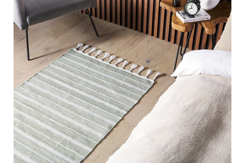 Bademli Ryeteppe 80x150 cm - Grønn - Tekstiler & tepper - Teppe & matte - Moderne matte - Ryetepper