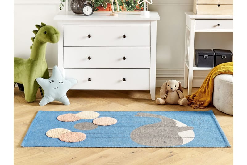 Balabang Bomullsteppe 80x150 cm - Blå - Tekstiler & tepper - Teppe & matte - Moderne matte - Bomullsmatter