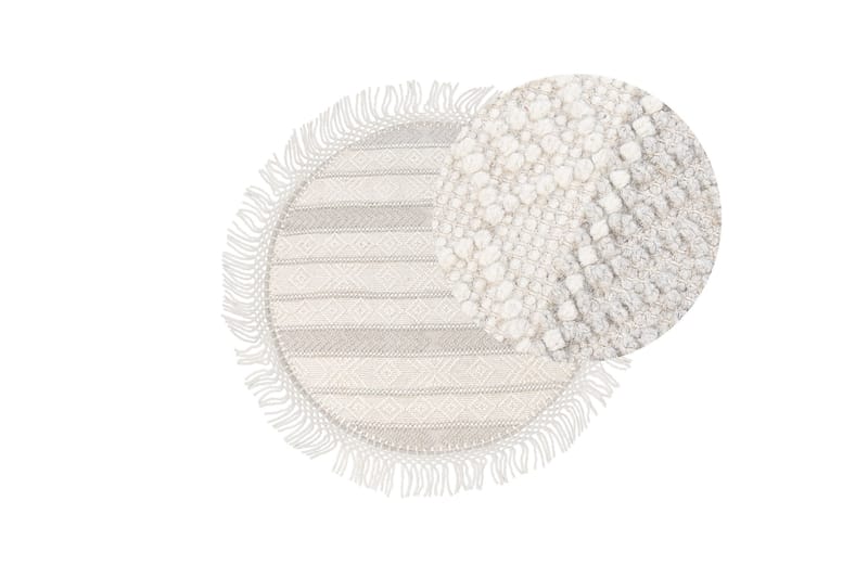 Baltalar Ullteppe 140 cm Rund - Beige - Tekstiler & tepper - Teppe & matte - Moderne matte - Ullteppe