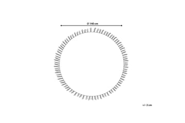 Baltalar Ullteppe 140 cm Rund - Beige - Tekstiler & tepper - Teppe & matte - Moderne matte - Ullteppe