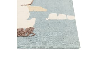 Barus Bomullsteppe 80x150 cm - Blå - Tekstiler & tepper - Teppe & matte - Moderne matte - Bomullsmatter