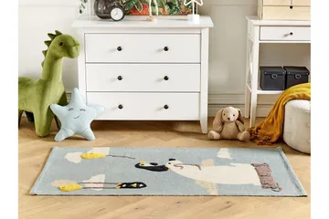 Barus Bomullsteppe 80x150 cm - Blå - Tekstiler & tepper - Teppe & matte - Moderne matte - Bomullsmatter