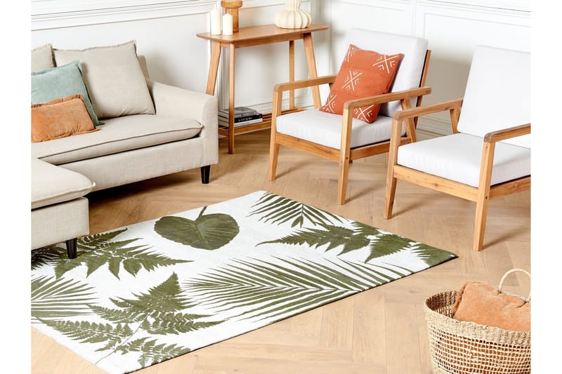 Barzah Ryeteppe 140x200 cm - Grønn - Tekstiler & tepper - Teppe & matte - Moderne matte - Bomullsmatter