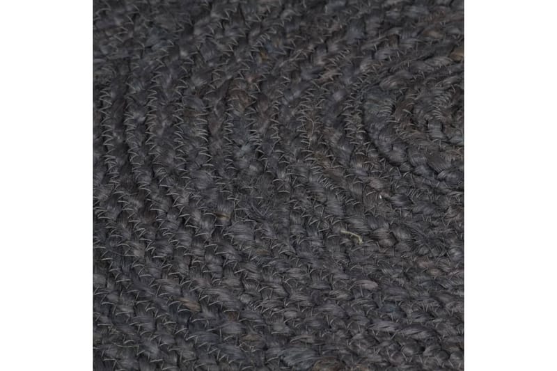 beBasic Håndlaget juteteppe rundt 210 cm mørkegrå - GrÃ¥ - Jutematter & hampematter - Sisaltepper