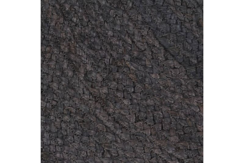 beBasic Håndlaget juteteppe rundt 210 cm mørkegrå - GrÃ¥ - Jutematter & hampematter - Sisaltepper