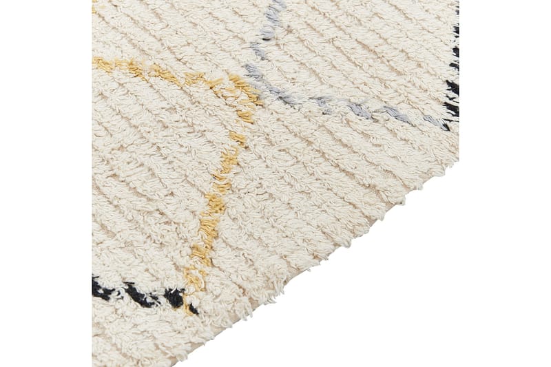 Beige Bomullsteppe 160x230 cm - Beige - Tekstiler & tepper - Teppe & matte - Moderne matte - Bomullsmatter