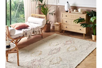 Bettiah Bomullsteppe 140x200 cm - Beige - Tekstiler & tepper - Teppe & matte - Moderne matte - Bomullsmatter