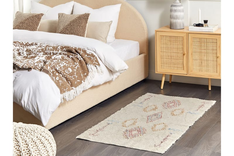 Bettiah Bomullsteppe 80x150 cm - Beige - Tekstiler & tepper - Teppe & matte - Moderne matte - Bomullsmatter