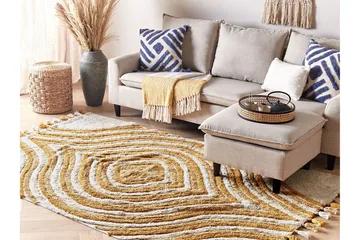 Bingol Ryeteppe 160x230 cm - Gul - Tekstiler & tepper - Teppe & matte - Moderne matte - Ryetepper