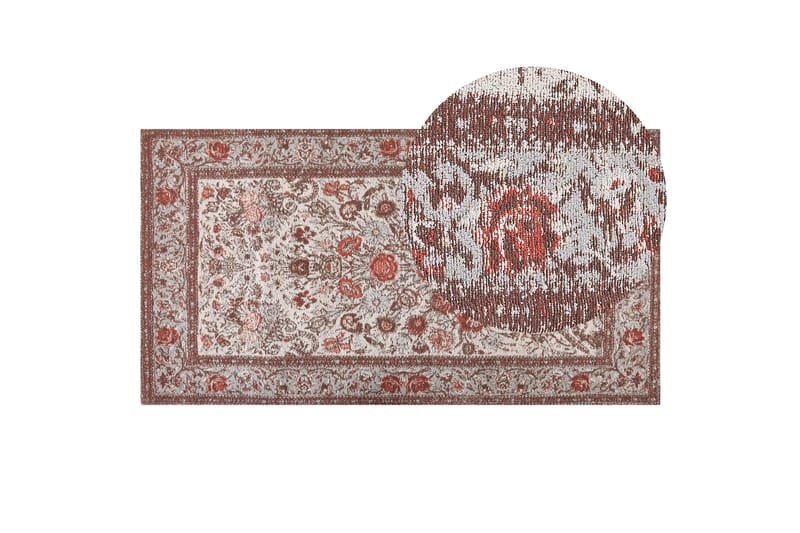 Binnisz Ryeteppe 80x150 cm - Rød - Tekstiler & tepper - Teppe & matte - Moderne matte - Bomullsmatter