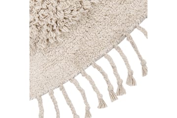 Bitlis Ryeteppe 140 cm Rund - Beige - Tekstiler & tepper - Teppe & matte - Moderne matte - Ryetepper