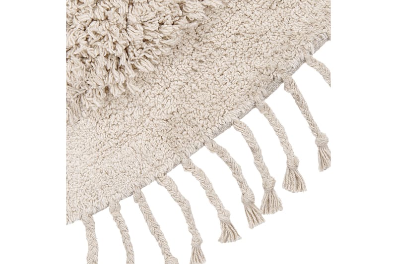 Bitlis Ryeteppe 140 cm Rund - Beige - Tekstiler & tepper - Teppe & matte - Moderne matte - Ryetepper