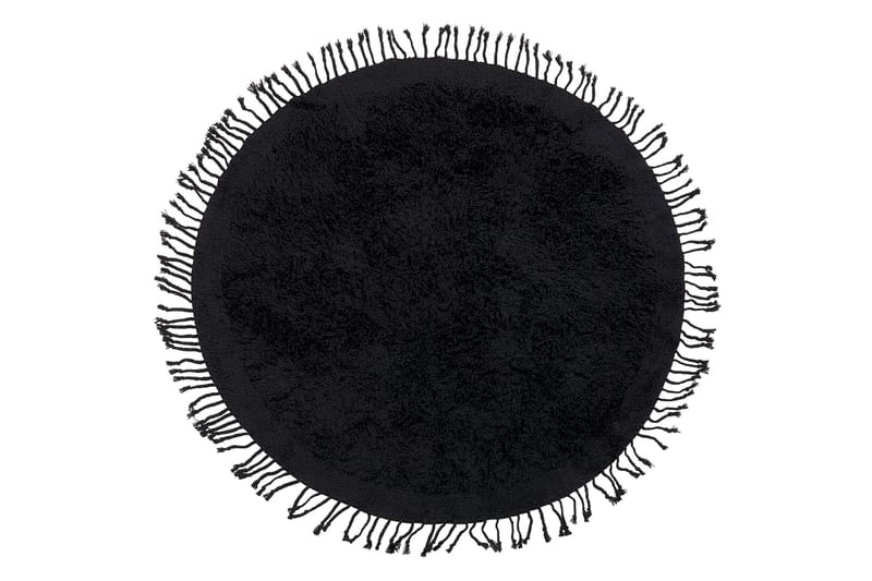 Bitlis Ryeteppe 140 cm Rund, Svart