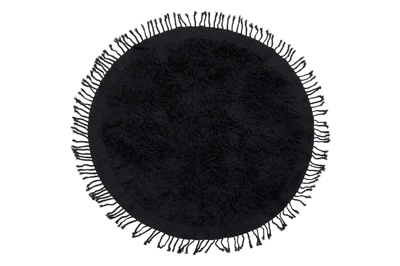 Bitlis Ryeteppe 140 cm Rund, Svart