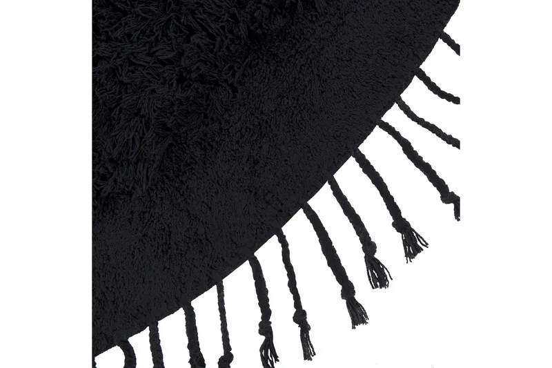 Bitlis Ryeteppe 140 cm Rund - Svart - Tekstiler & tepper - Teppe & matte - Moderne matte - Ryetepper