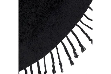 Bitlis Ryeteppe 140 cm Rund - Svart - Tekstiler & tepper - Teppe & matte - Moderne matte - Ryetepper