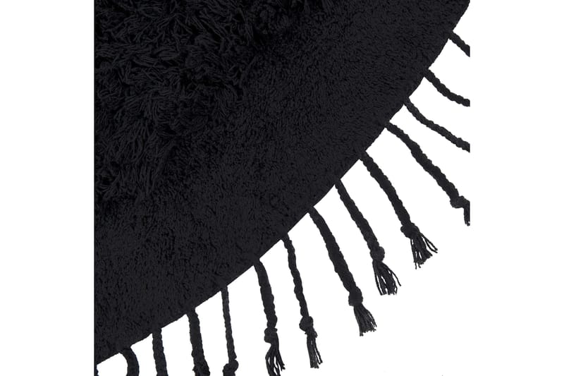 Bitlis Ryeteppe 140 cm Rund - Svart - Tekstiler & tepper - Teppe & matte - Moderne matte - Ryetepper