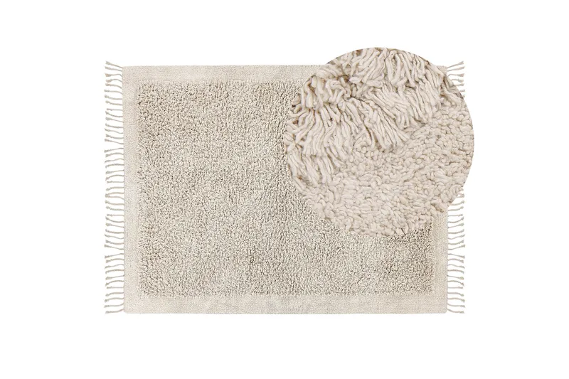 Bitlis Ryeteppe 140x200 cm - Beige - Tekstiler & tepper - Teppe & matte - Moderne matte - Ryetepper