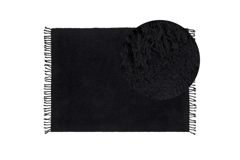 Bitlis Ryeteppe 140x200 cm - Svart - Tekstiler & tepper - Teppe & matte - Moderne matte - Bomullsmatter