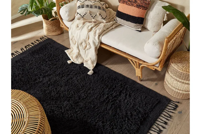 Bitlis Ryeteppe 140x200 cm - Svart - Tekstiler & tepper - Teppe & matte - Moderne matte - Ryetepper