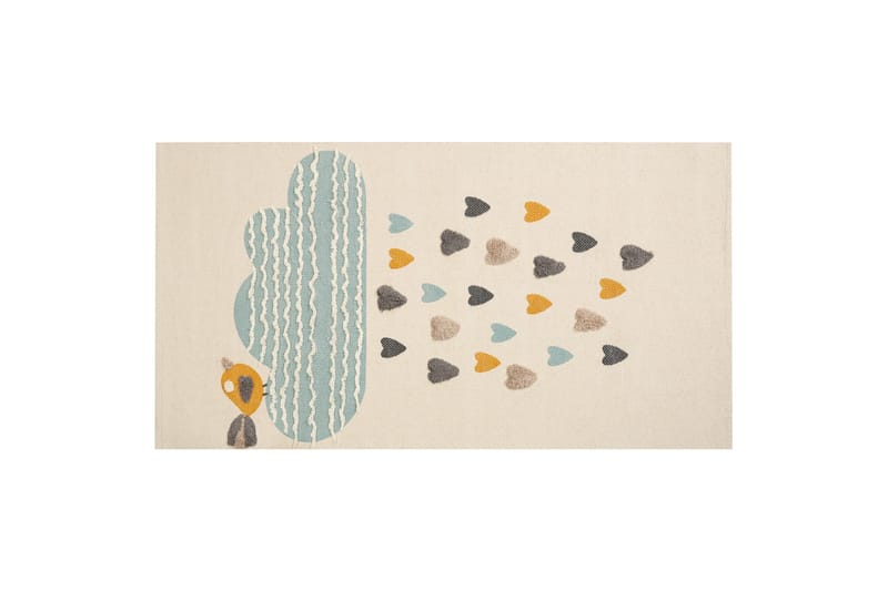 Blang Bomullsteppe 80x150 cm, Beige