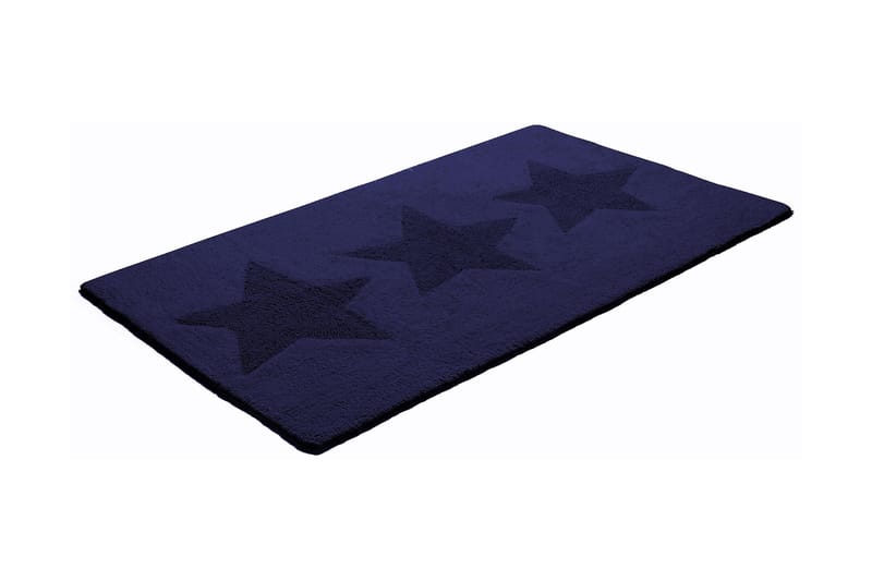 Bomullsmatte Star 70x120 Vendbar Mørkblå - Bomullsmatter