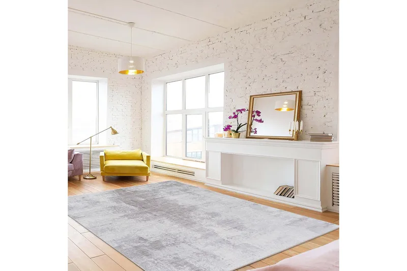 Alexa Bomullsteppe 180x280 cm Rektangulær - Grå - Tekstiler & tepper - Teppe & matte - Moderne matte - Bomullsmatter