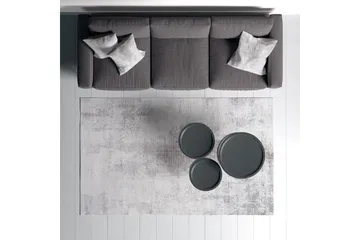 Alexa Bomullsteppe 180x280 cm Rektangulær - Grå - Tekstiler & tepper - Teppe & matte - Moderne matte - Bomullsmatter