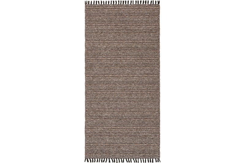 Bomullsmatte Cotton Tova 70x250 cm Mørkebrun - Horredsmattan - Bomullsmatter